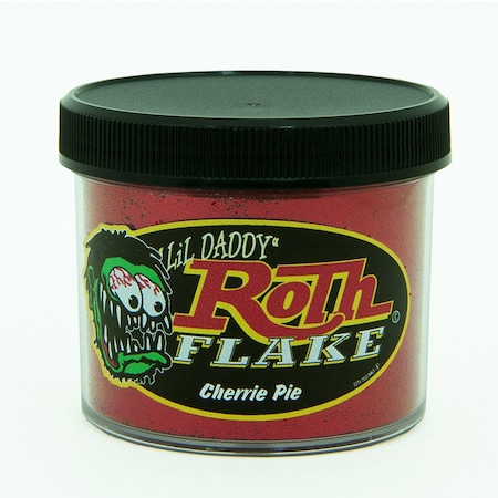Roth Flake & Pearl Product Cherrie Pie Solid Metal Flake, Monster .025 Size, 2oz Jar MRF108